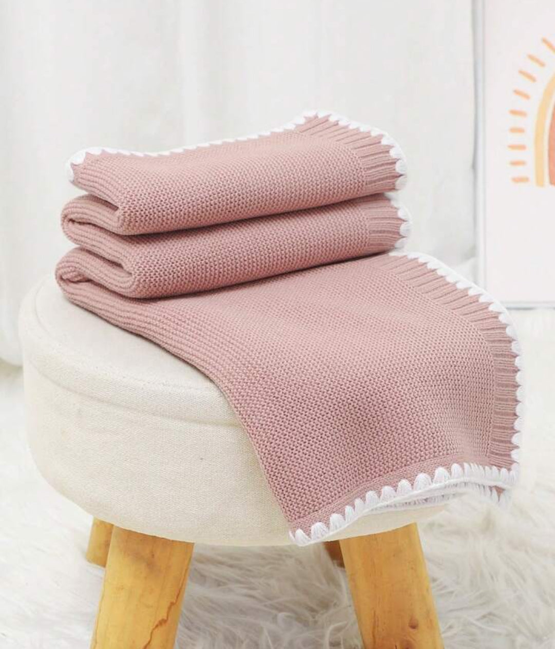Personalized Knit Baby Blanket