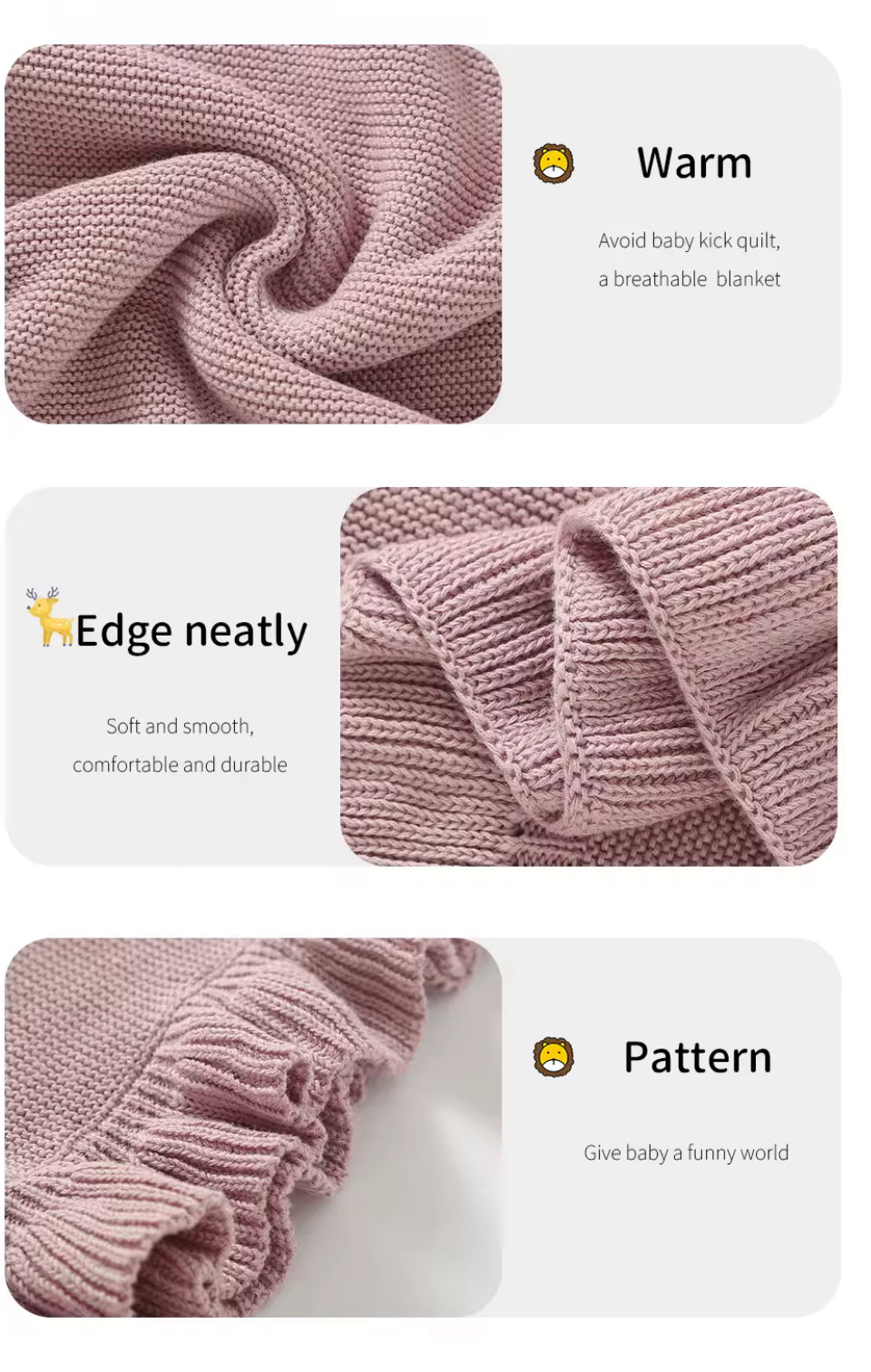 Personalized Knit Baby Blanket