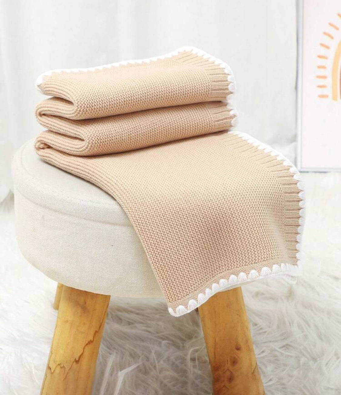 Personalized Knit Baby Blanket